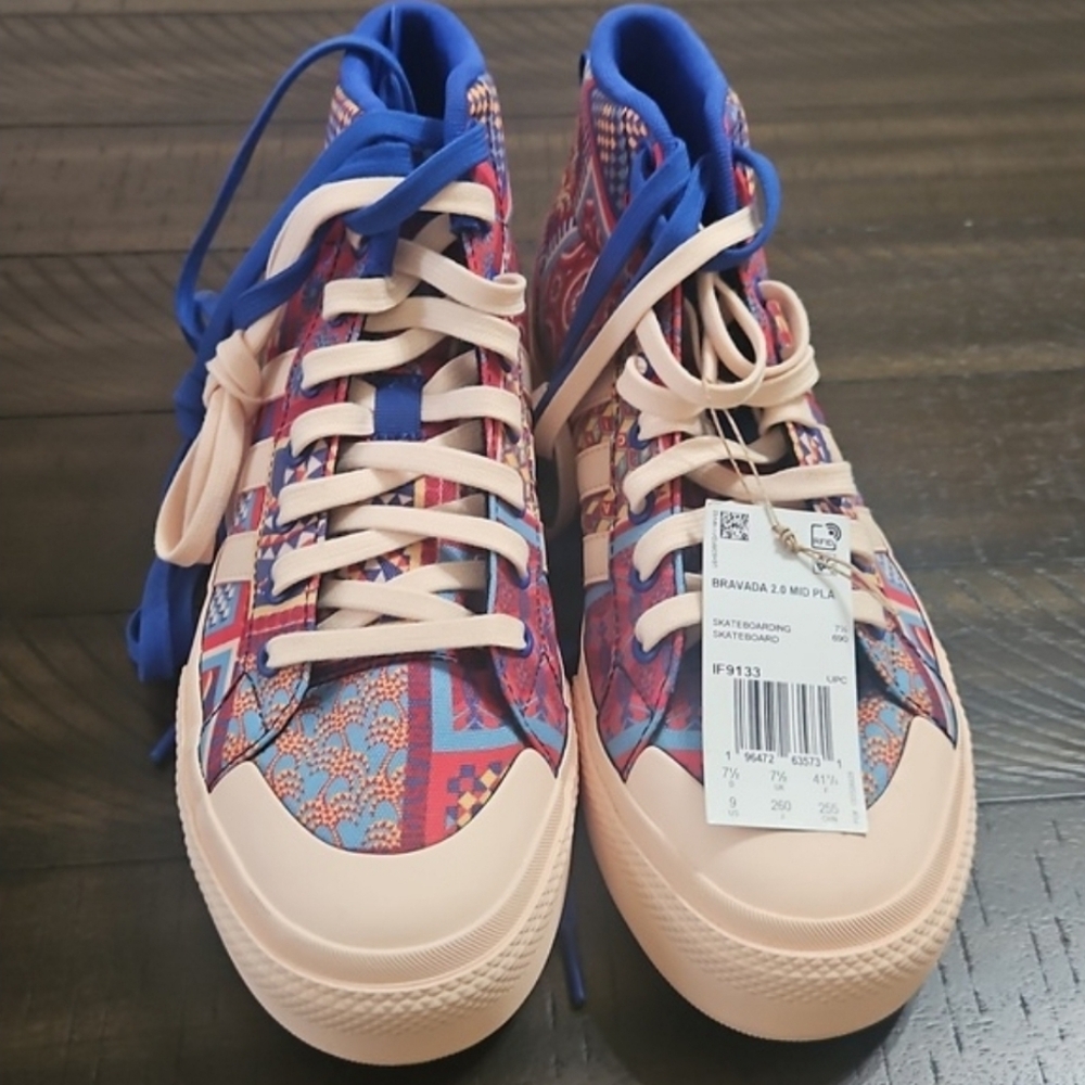 NWT Adidas Multicolor Patterned Sneakers - Picture 2 of 6